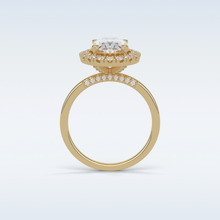 3.15 CT Halo Engagement Ring Featuring Oval Moissanite 14