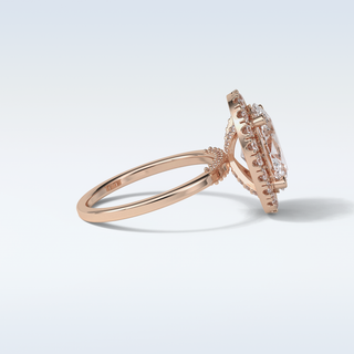 3.1 CT Halo Engagement Ring Featuring Pear Moissanite 17