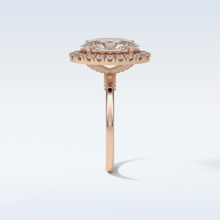 3.15 CT Halo Engagement Ring Featuring Oval Moissanite 18