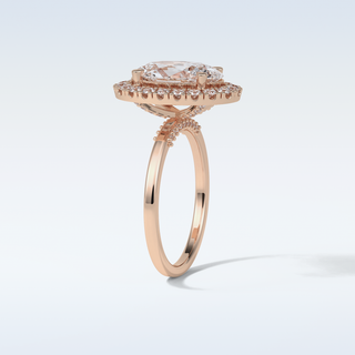 3.15 CT Halo Engagement Ring Featuring Oval Moissanite 19