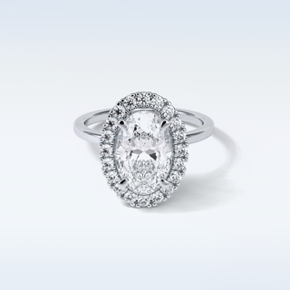 3.15 CT Halo Engagement Ring Featuring Oval Moissanite 1