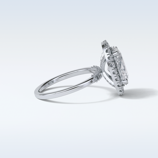 3.15 CT Halo Engagement Ring Featuring Oval Moissanite 2