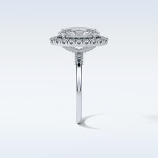 3.15 CT Halo Engagement Ring Featuring Oval Moissanite 4