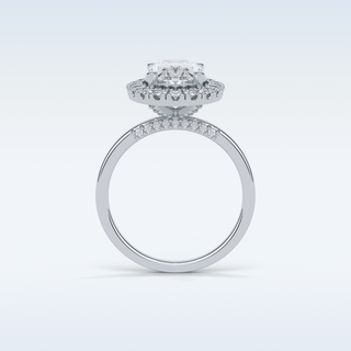 3.15 CT Halo Engagement Ring Featuring Oval Moissanite 6