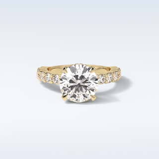 2.75 CT Pave Engagement Ring Featuring Round Moissanite 8