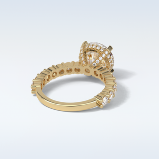 2.75 CT Pave Engagement Ring Featuring Round Moissanite 9