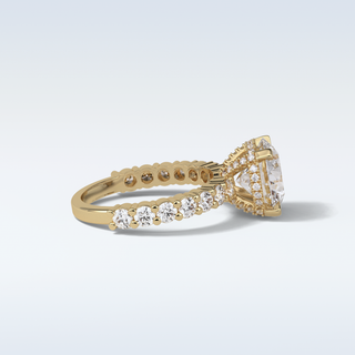 2.75 CT Pave Engagement Ring Featuring Round Moissanite 10