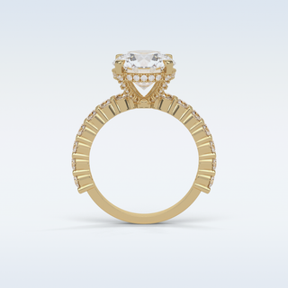 2.75 CT Pave Engagement Ring Featuring Round Moissanite 14