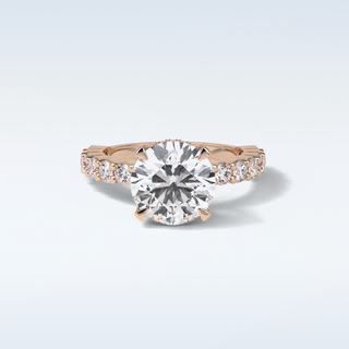 2.75 CT Pave Engagement Ring Featuring Round Moissanite 15