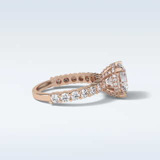 2.75 CT Pave Engagement Ring Featuring Round Moissanite 17