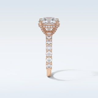 2.75 CT Pave Engagement Ring Featuring Round Moissanite 18