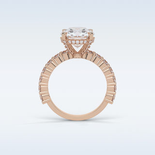 2.75 CT Pave Engagement Ring Featuring Round Moissanite 21