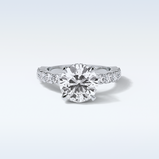 2.75 CT Pave Engagement Ring Featuring Round Moissanite 1