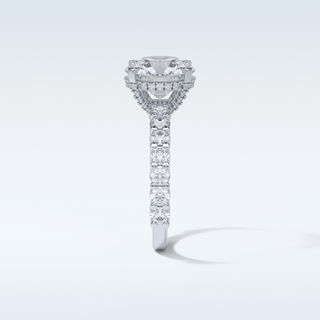 2.75 CT Pave Engagement Ring Featuring Round Moissanite 4