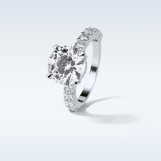 2.75 CT Pave Engagement Ring Featuring Round Moissanite 6