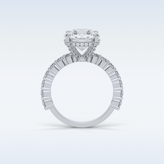 2.75 CT Pave Engagement Ring Featuring Round Moissanite 7