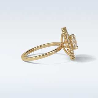 1 CT Double Halo Engagement Ring Featuring Round Moissanite 10