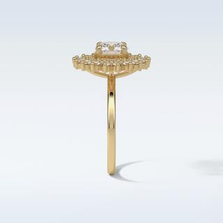 1 CT Double Halo Engagement Ring Featuring Round Moissanite 11