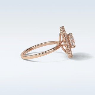 1 CT Double Halo Engagement Ring Featuring Round Moissanite 17