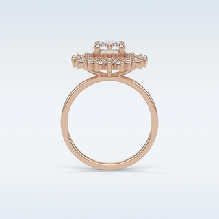 1 CT Double Halo Engagement Ring Featuring Round Moissanite 21