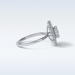 1 CT Double Halo Engagement Ring Featuring Round Moissanite 3