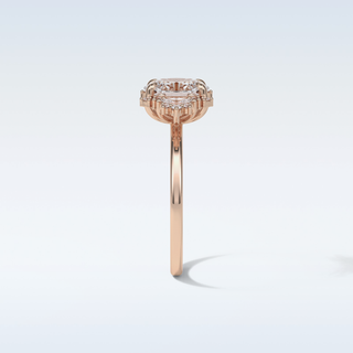 1.33 CT Cluster Engagement Ring Featuring Oval Moissanite