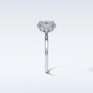 1.33 CT Cluster Engagement Ring Featuring Oval Moissanite