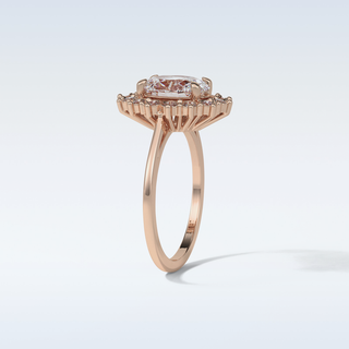 1.91 CT Cluster Engagement Ring Featuring Oval Moissanite