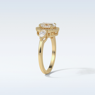 1.33 CT Halo Engagement Ring Featuring Oval Moissanite