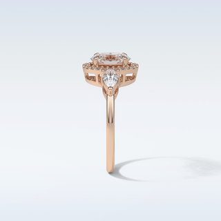 1.33 CT Halo Engagement Ring Featuring Oval Moissanite