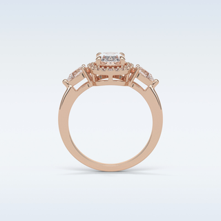 1.33 CT Halo Engagement Ring Featuring Oval Moissanite