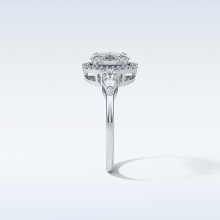 1.33 CT Halo Engagement Ring Featuring Oval Moissanite