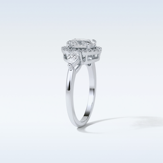 1.33 CT Halo Engagement Ring Featuring Oval Moissanite