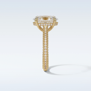 4 CT Pave Engagement Ring Featuring Oval Moissanite