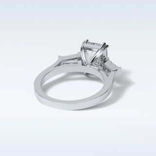 2.30 CT 3 Stone Engagement Ring Featuring Emerald Moissanite