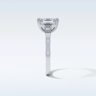 2.30 CT 3 Stone Engagement Ring Featuring Emerald Moissanite