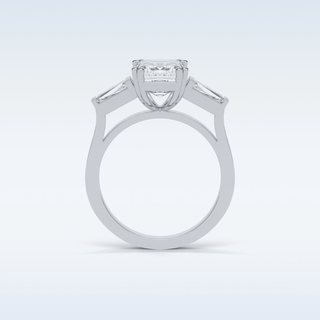 2.30 CT 3 Stone Engagement Ring Featuring Emerald Moissanite