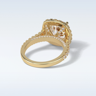 4 CT Halo Engagement Ring Featuring Cushion Moissanite