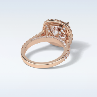 4 CT Halo Engagement Ring Featuring Cushion Moissanite