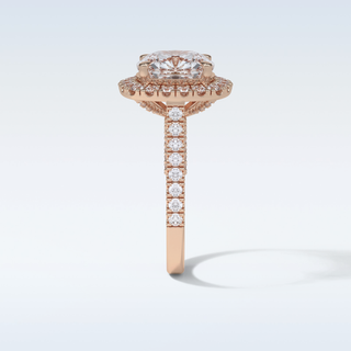 4 CT Halo Engagement Ring Featuring Cushion Moissanite