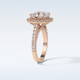 4 CT Halo Engagement Ring Featuring Cushion Moissanite