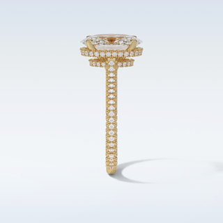 4 CT Pave Engagement Ring Featuring Oval Moissanite