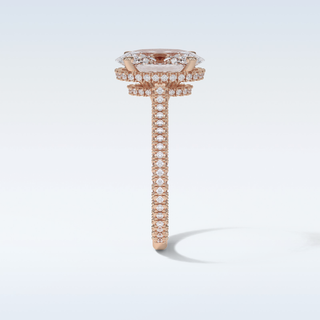 4 CT Pave Engagement Ring Featuring Oval Moissanite