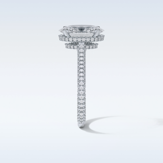 4 CT Pave Engagement Ring Featuring Oval Moissanite