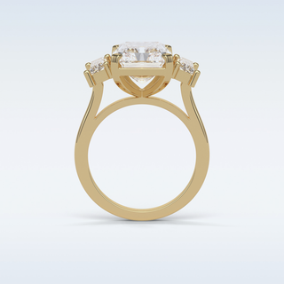 6.2 CT 3 Stone Engagement Ring Featuring Radiant Moissanite 14