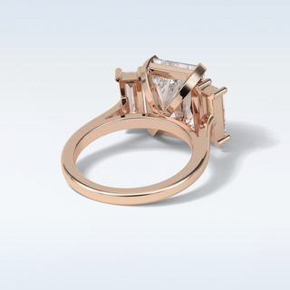 6.2 CT 3 Stone Engagement Ring Featuring Radiant Moissanite 16