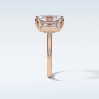 6.2 CT 3 Stone Engagement Ring Featuring Radiant Moissanite 18