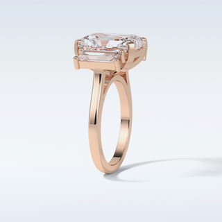 6.2 CT 3 Stone Engagement Ring Featuring Radiant Moissanite 19