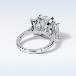 6.2 CT 3 Stone Engagement Ring Featuring Radiant Moissanite 2