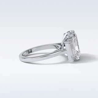 6.2 CT 3 Stone Engagement Ring Featuring Radiant Moissanite 3